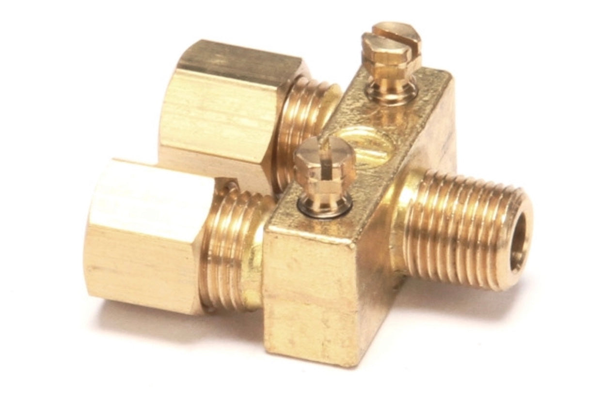 Imperial Range 1003 Dual Pilot Valve (3/16" CC x 1/8" NPT, Brass)